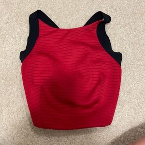 Red crop top